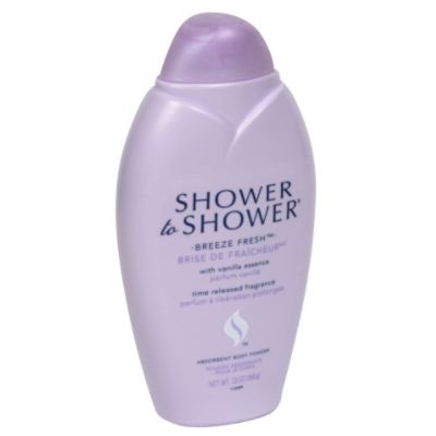 Shower To Shower  Absorbent Body Powder, Breeze Fresh with Vanilla Essence, 13 oz (368 g)
