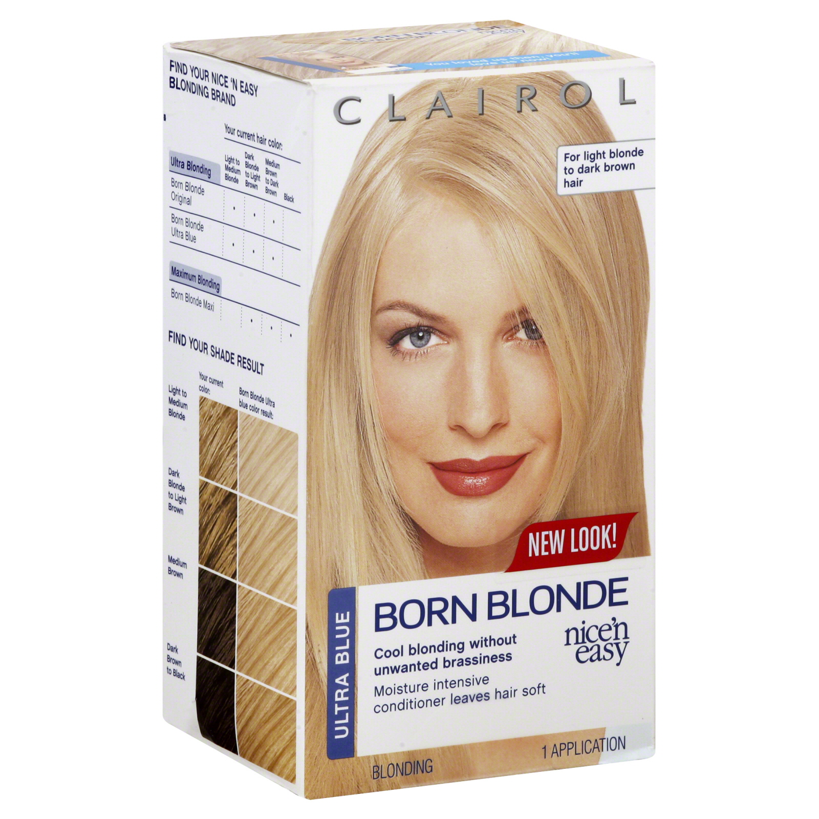 Clairol Nice 'n Easy Born Blonde Blonding, for Light Blonde to Dark Brown Hair, Ultra Blue, 1 application