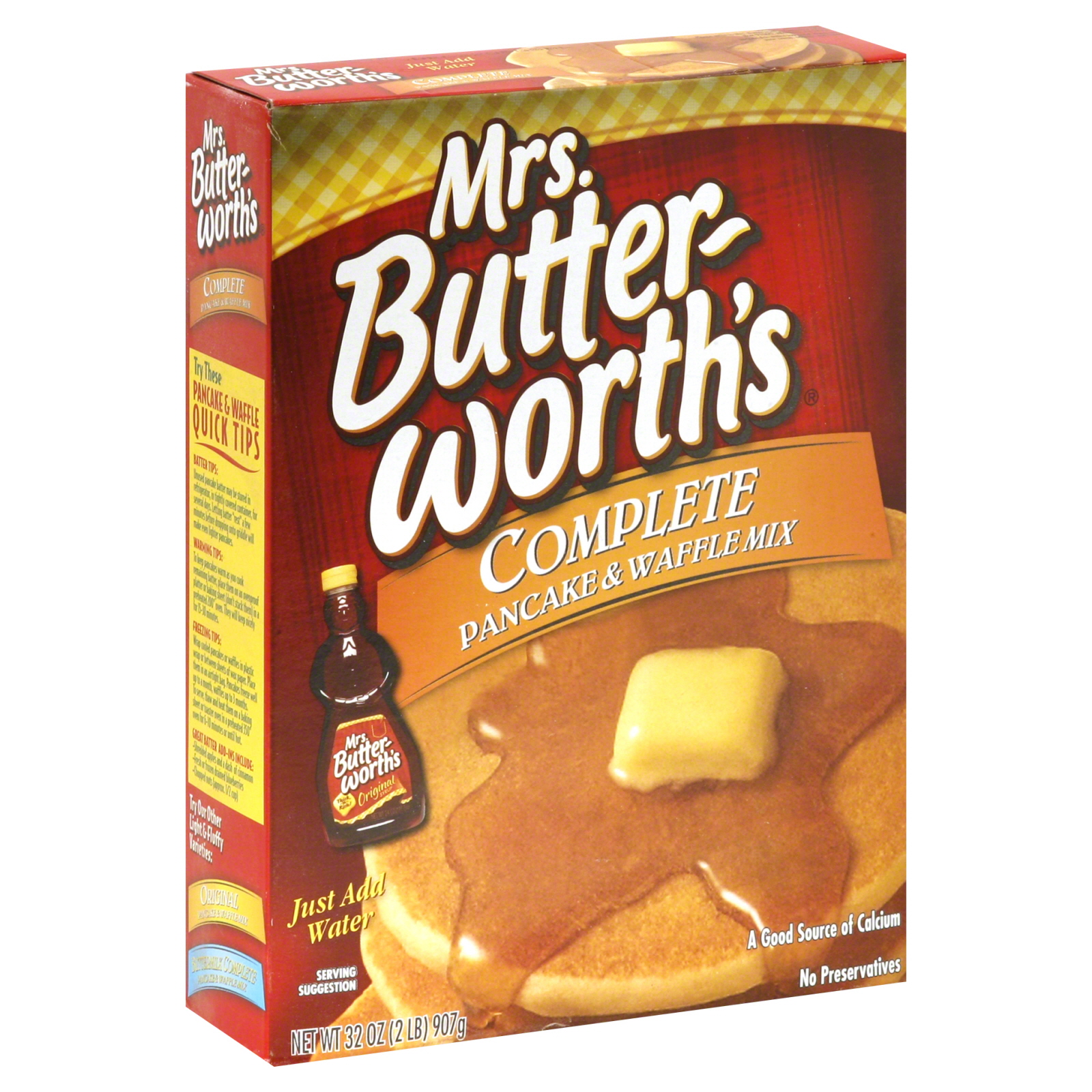 Mrs. Butterworth's Pancake & Waffle Mix, Complete, 32 oz (2 lb) 907 g