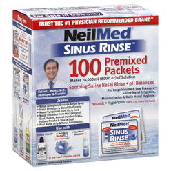 NeilMed Sinus Rinse Saline Nasal Rinse, Premixed Packets 100 packets