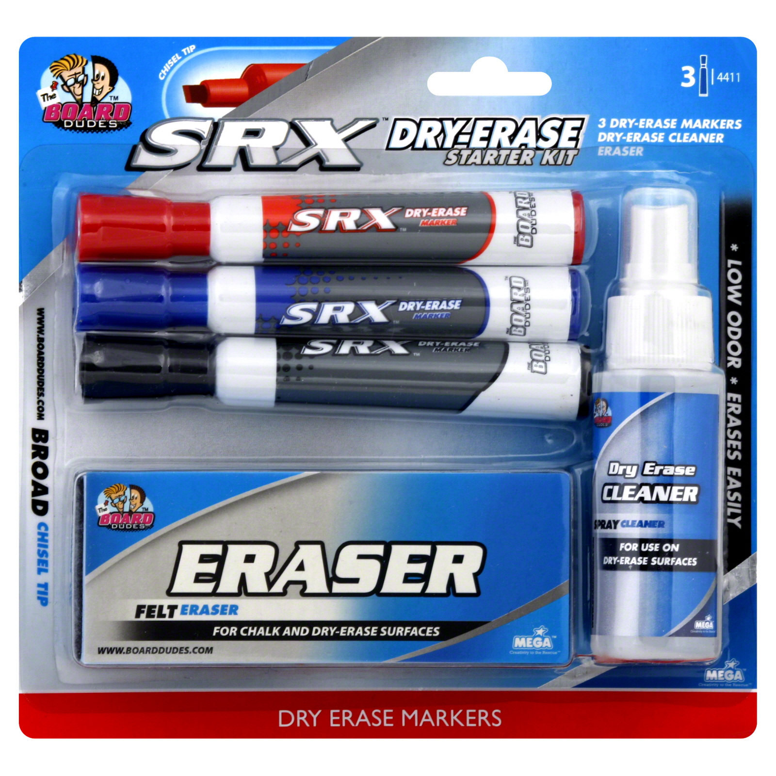 4411 The Board Dudes SRX Dry-Erase Starter Kit, 1 kit