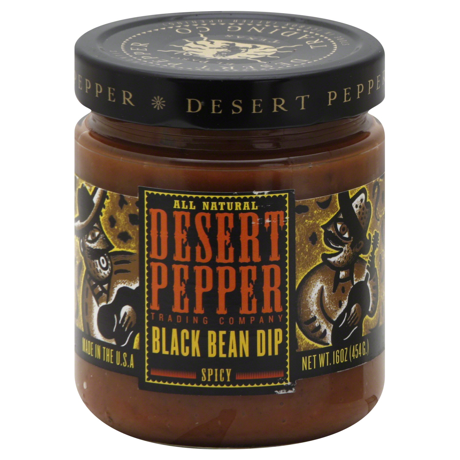 Desert Pepper Black Bean Dip, Fat Free, Spicy, 16 oz (454 g)