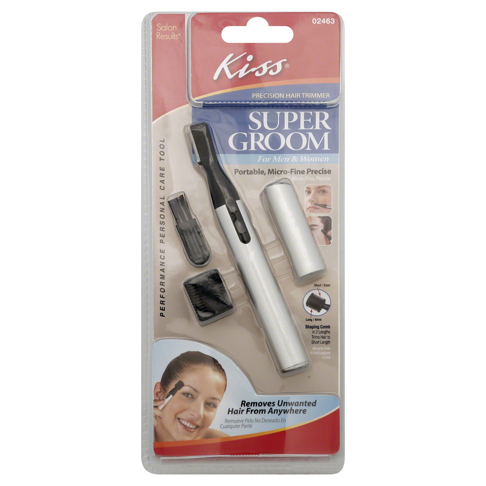 Kiss Hair Trimmer, Super Groom Precision for Men and Women, 1 Set