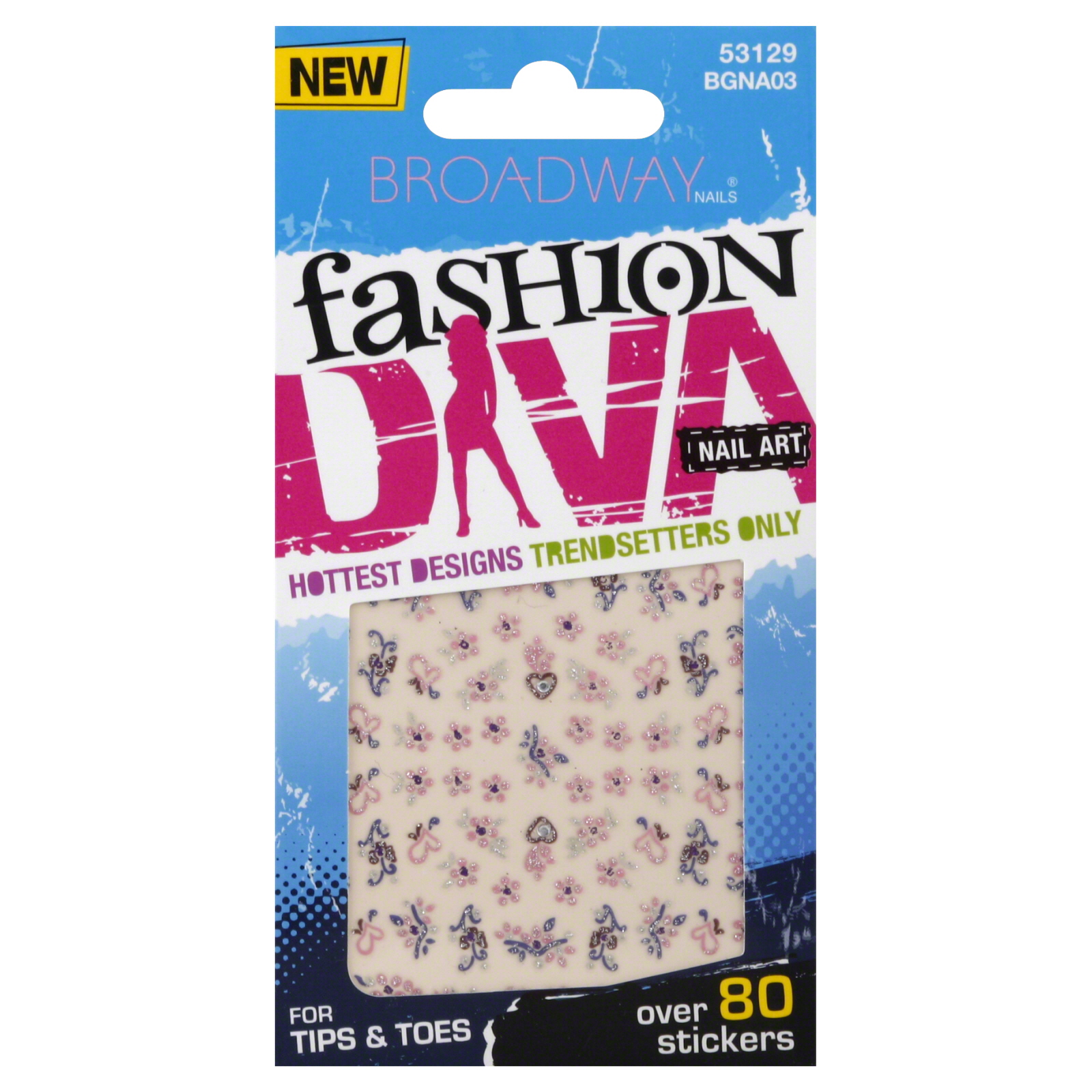 Broadway Nails Fashion Diva Nail Art, for Tips & Toes, Keep Me, 1 package