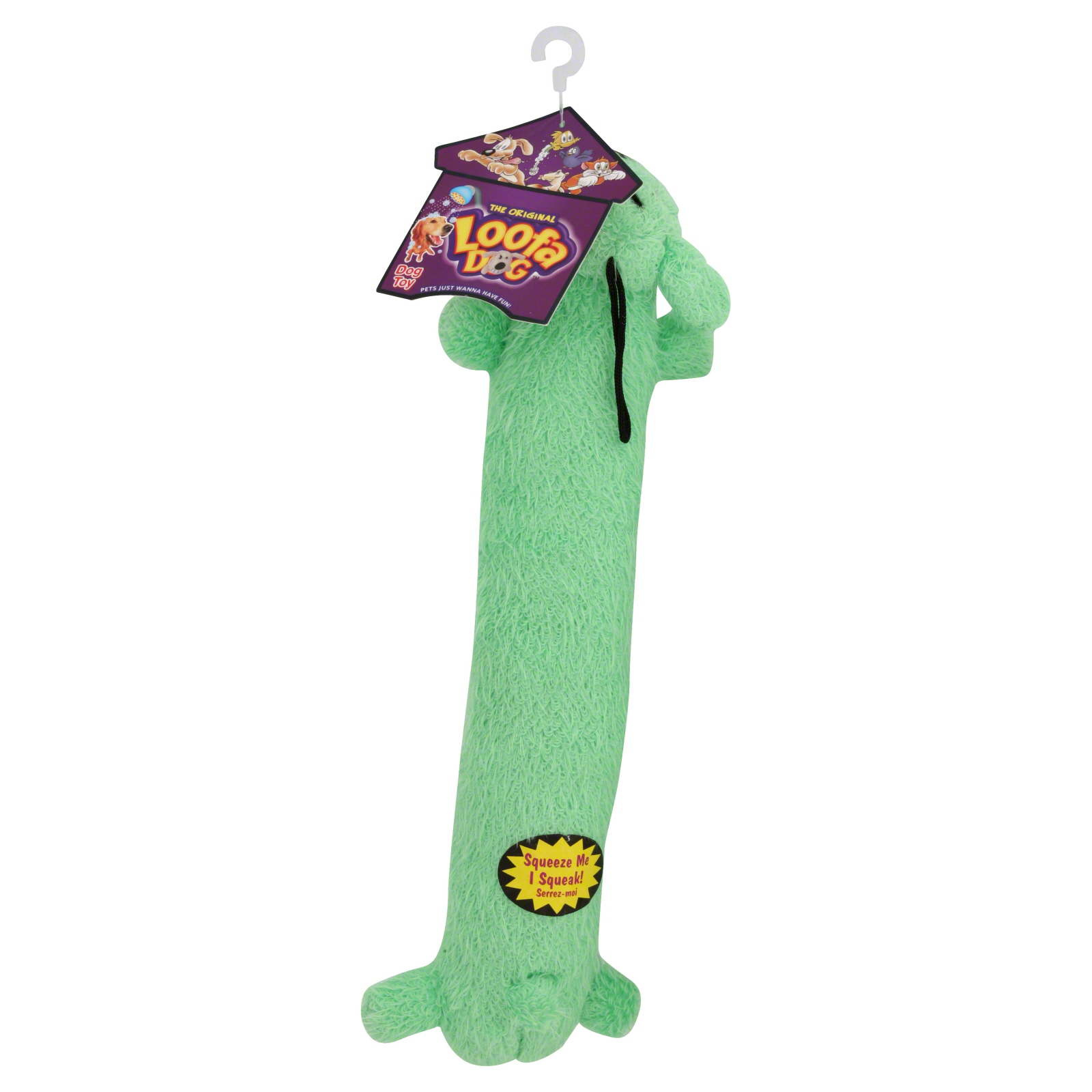 Multipet The Original Loofa Dog Small Dog Toy 12-Inch 1-Each Assorted Colors
