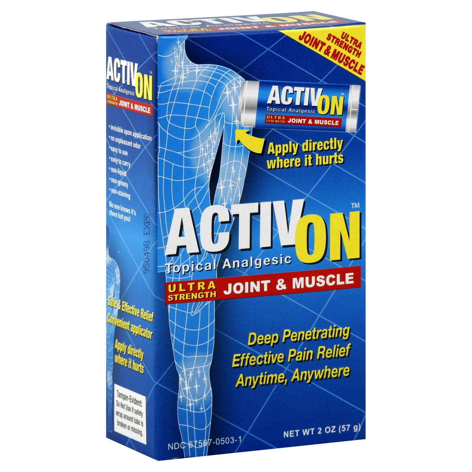 Activ On Topical Analgesic, Ultra Strength Joint & Muscle, 2 oz (57 g)