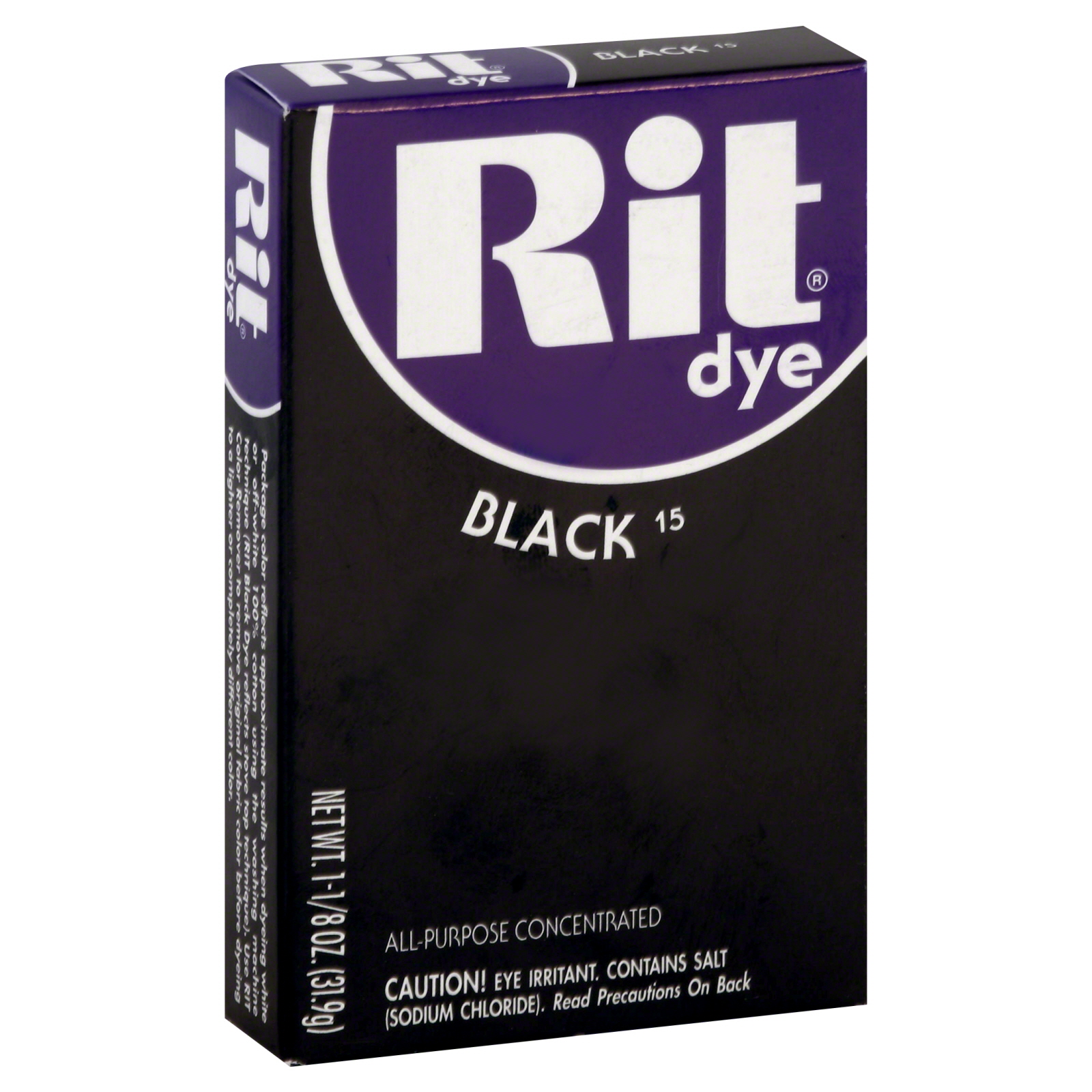 Rit Fabric Dye, Black 15, 1.125 oz (31.9 g)