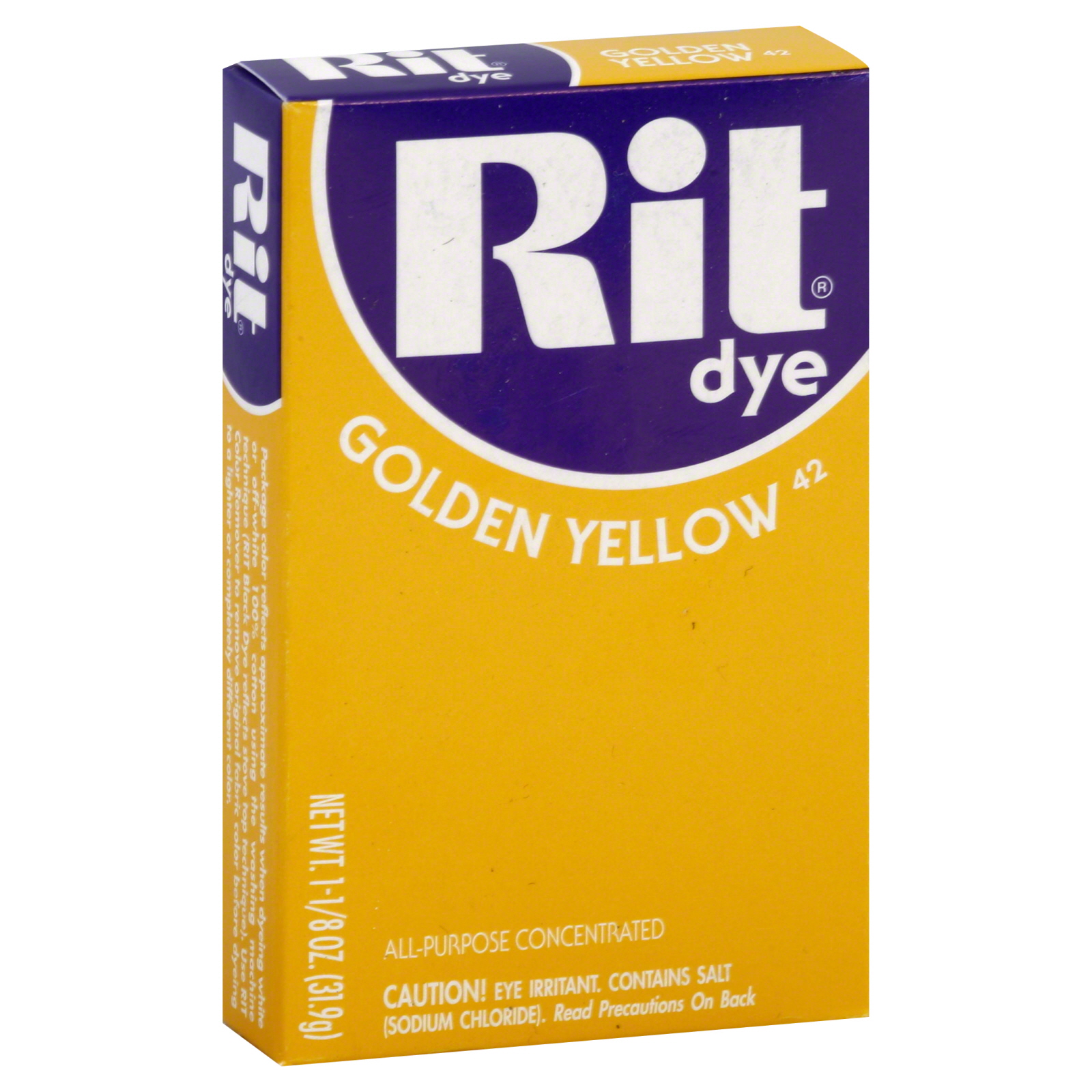 Rit Fabric Dye, Golden Yellow 42, 1.125 oz (31.9 g)
