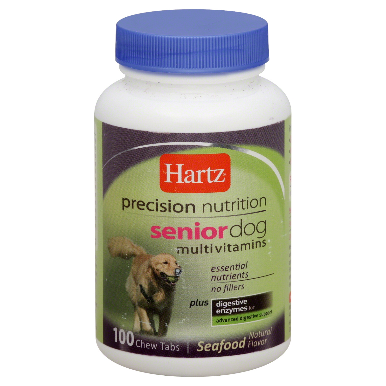 Hartz Precision Nutrition Multivitamins, Senior Dog, Seafood, Chew Tabs, 100 tabs