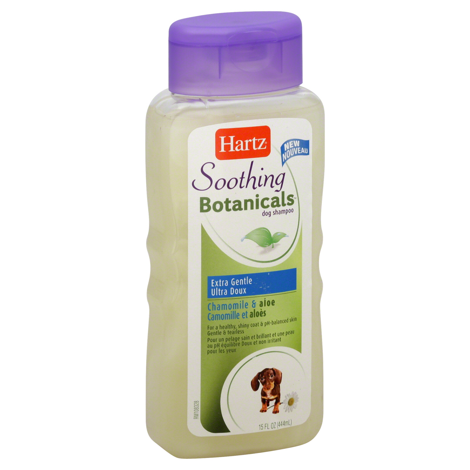 Hartz Soothing Botanicals Dog Shampoo, Extra Gentle, Chamomile & Aloe, 15 fl oz (444 ml)