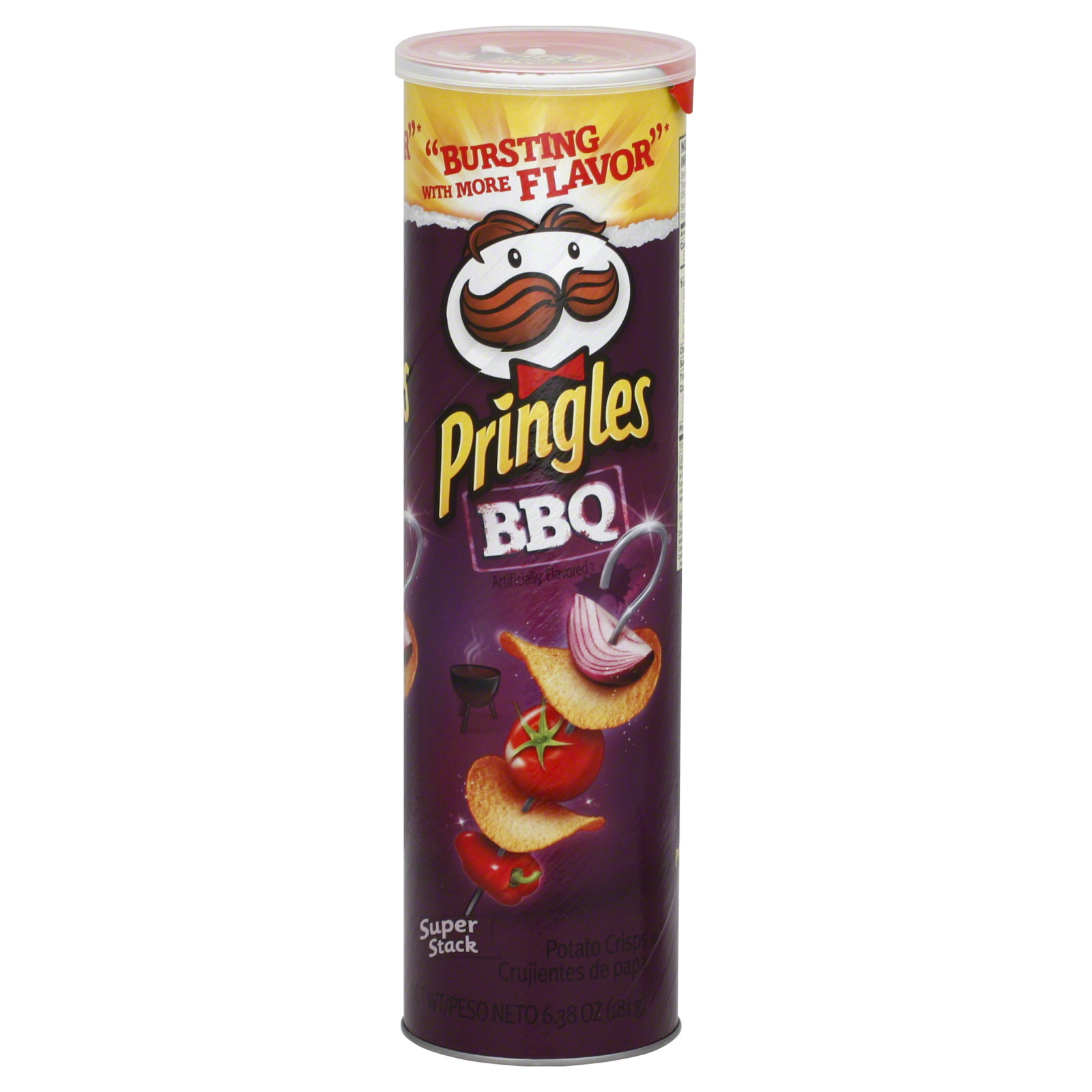 Pringles Potato Crisps, BBQ, Super Stack, 6.38 oz (181 g)
