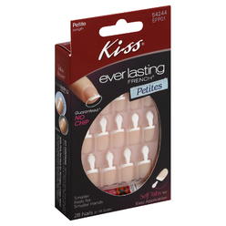 KISS Everlasting French Nails Kit, Petite Length 28 nails EFP01 (1 PACK)