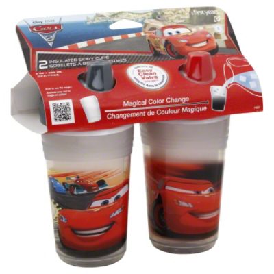 The First Years Disney Cars Magical color changing insulated sippy cup 2 pack