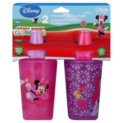 Disney Minnie Mouse Infants' 2-Pack Sippy Cups, Multi-colored Disney Minnie Mouse Infants' 2-Pack Sippy Cups, Multi-colored