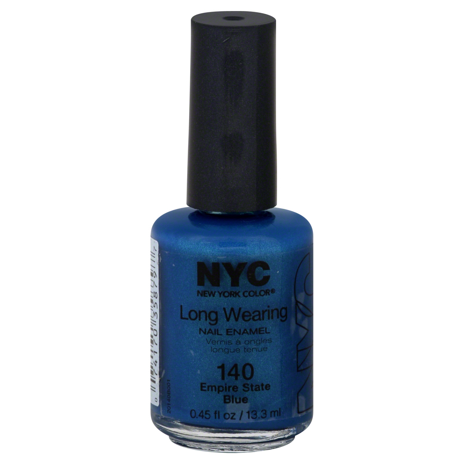 New York Color Nail Enamel, Long Wearing, Empire State Blue 140, 0.45 fl oz (13.3 ml)