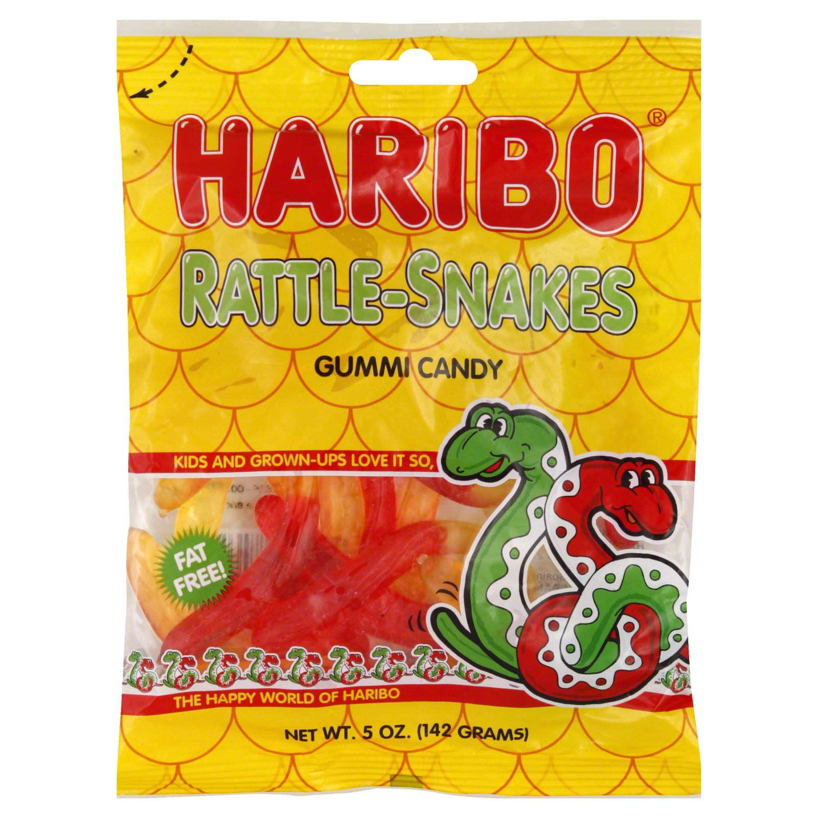 Haribo Gummi Candy, Rattle Snakes, 5 oz (142 g)