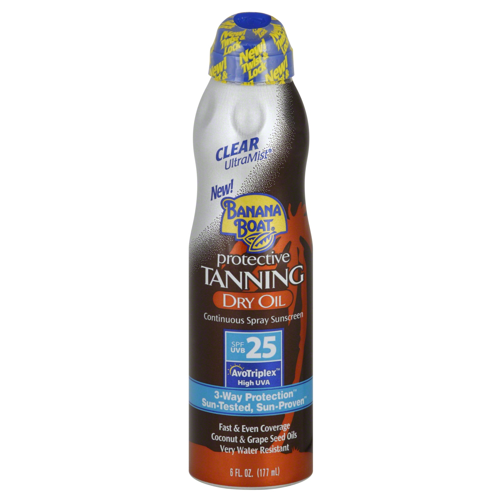 Banana Boat Ultra Mist Tanning Oil, Dry, Continuous Spray, Clear