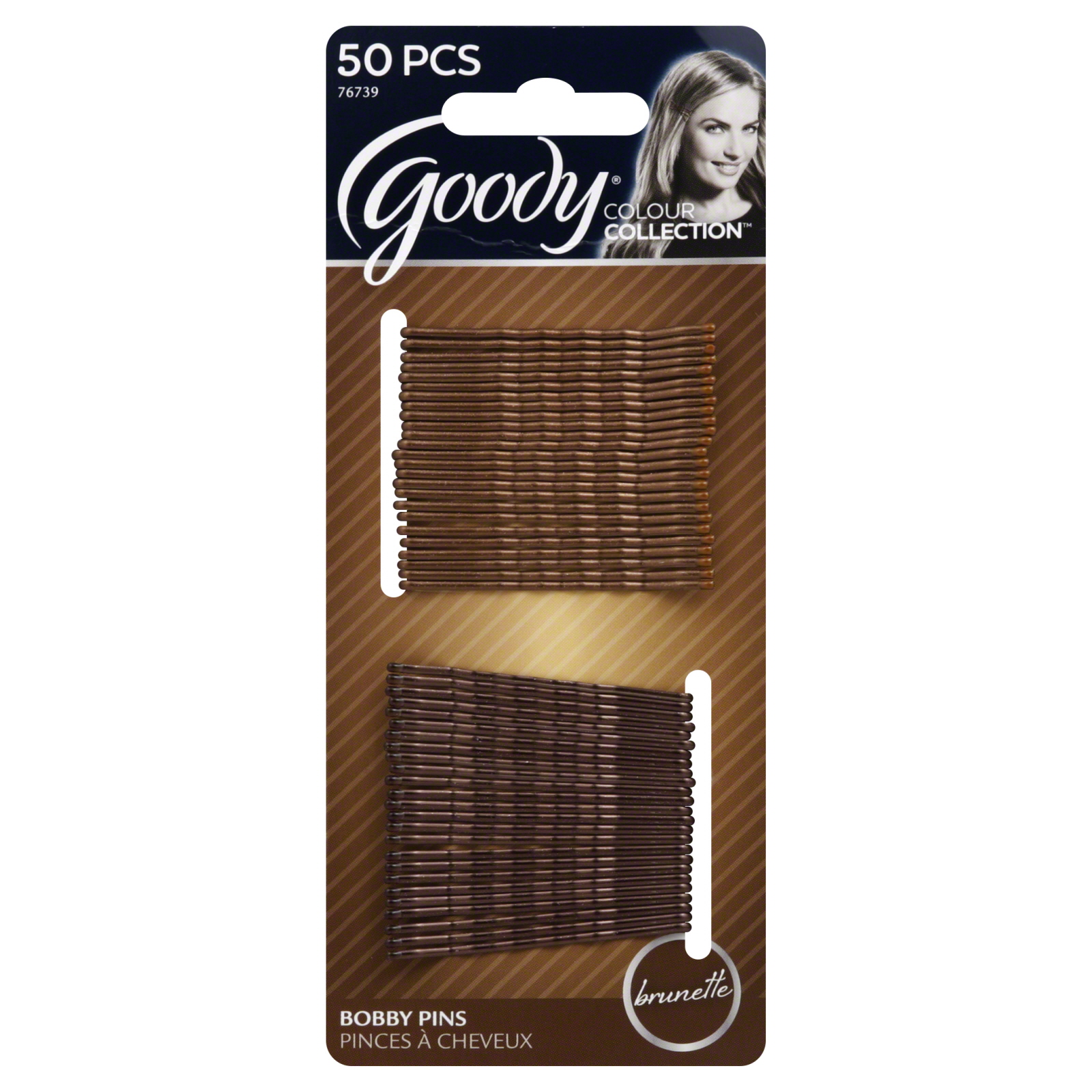 Goody Colour Collection Metallic Bobby Pin Brunette 50 Ct