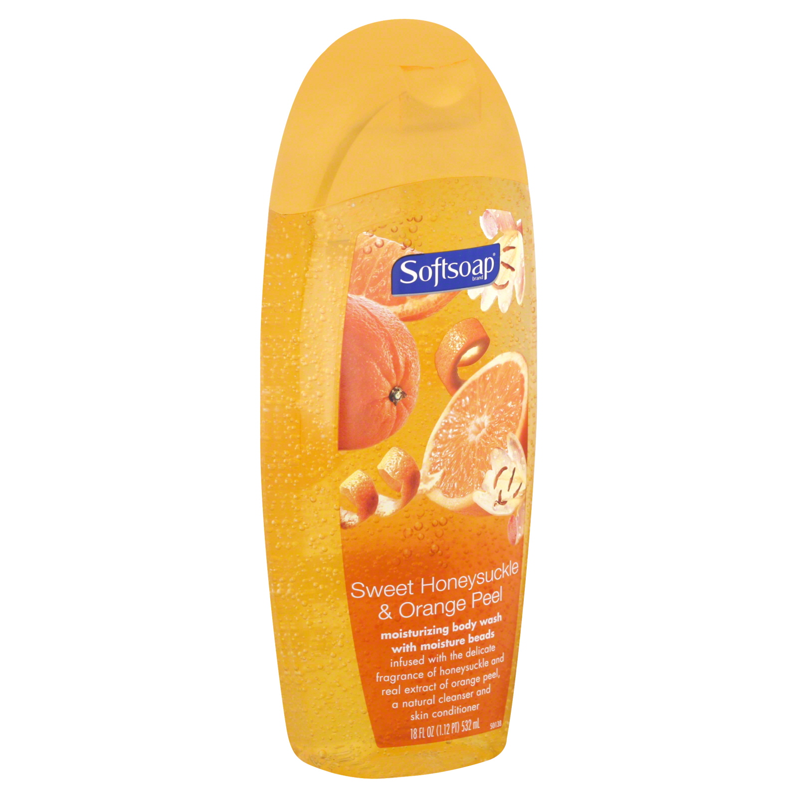 Softsoap Body Wash, Moisturizing, Sweet Honeysuckle & Orange Peel, 18 fl oz