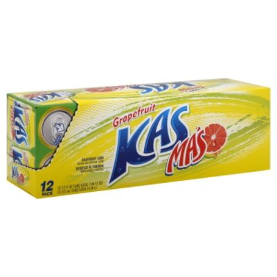 Kas Mas Kas Ma's Soda, Grapefruit, 12 - 12 fl oz (355 ml) cans [144 fl oz (4.26 lt)]
