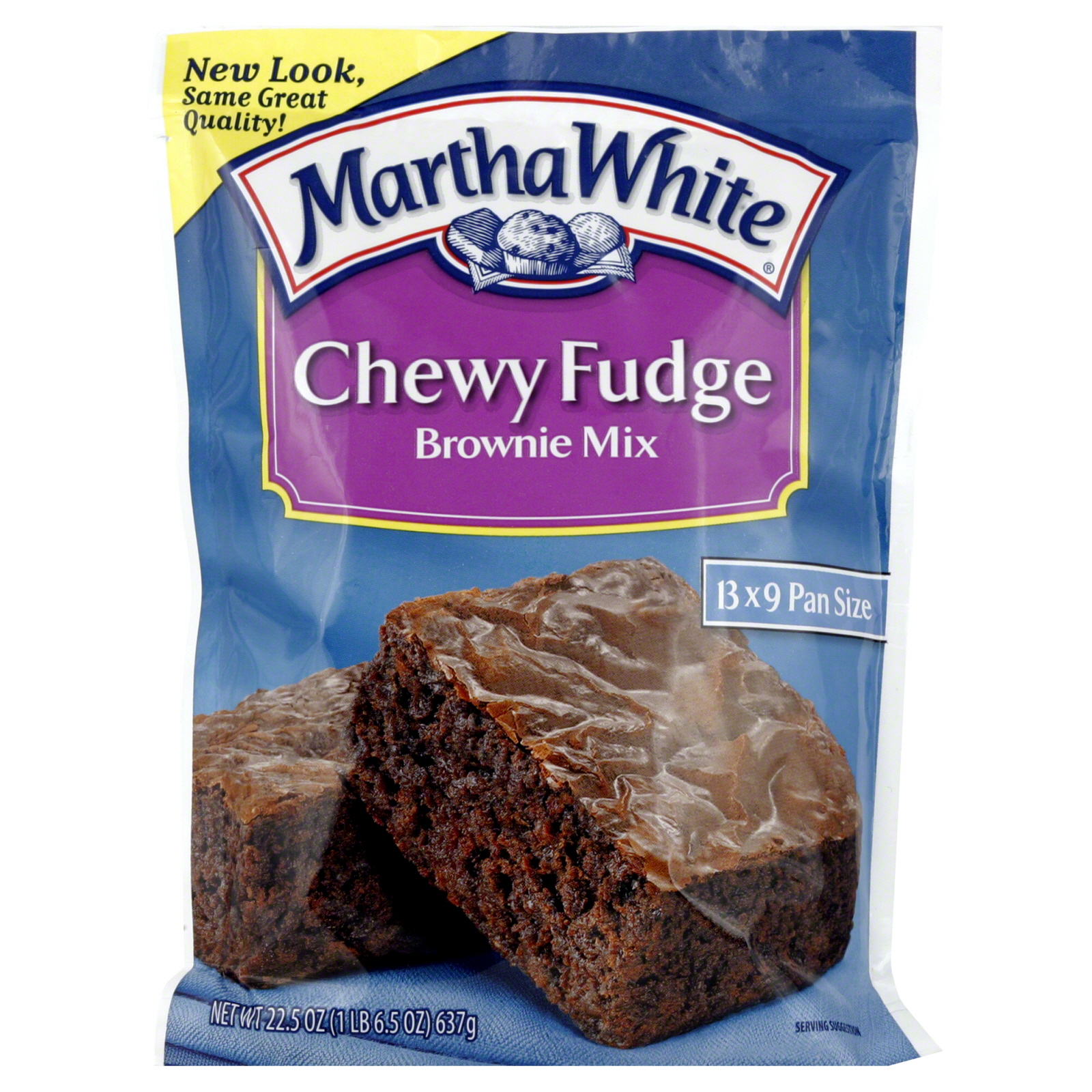 Martha White Brownie Mix, Chewy Fudge, 22.5 oz (1 lb 6.5 oz ) 637 g