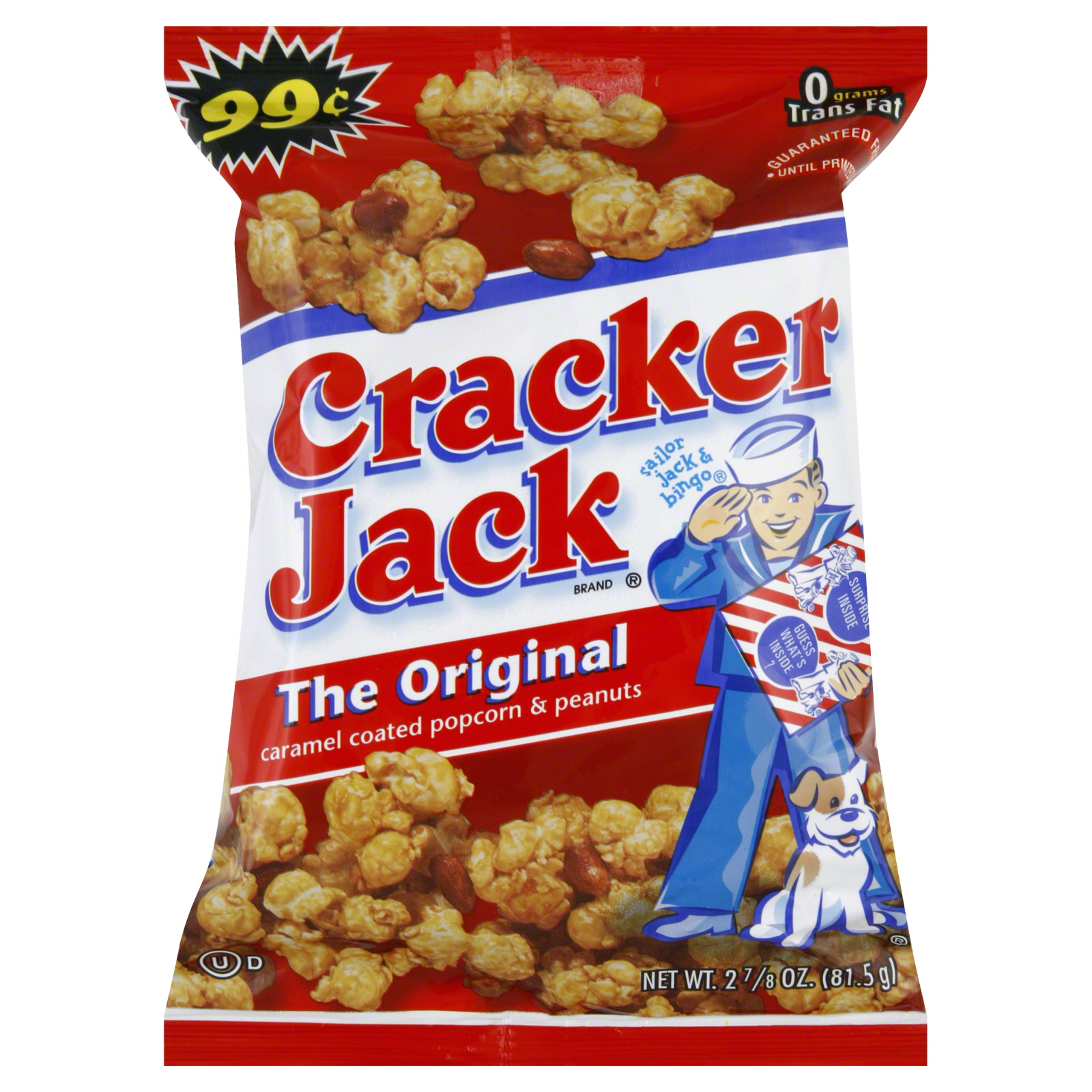 Cracker Jack Popcorn & Peanuts, Caramel Coated, 2.875 (81.5 g)