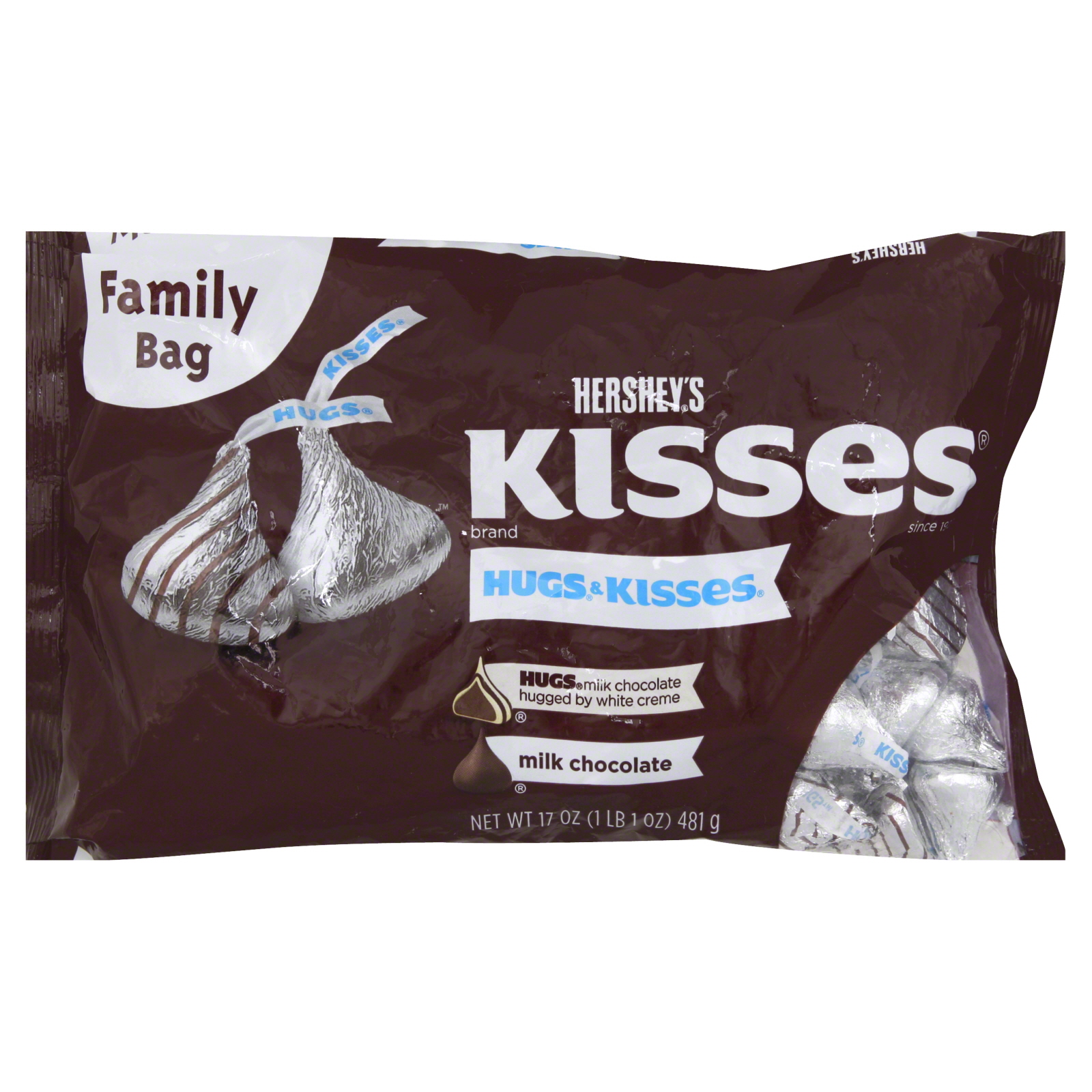 Hershey's Hugs & Kisses, Assortment, 17 oz (1 lb 1 oz) 481 g