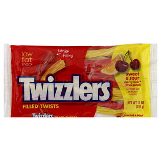 Twizzlers Twists, Filled, Low Fat, Sweet & Sour Cherry ...