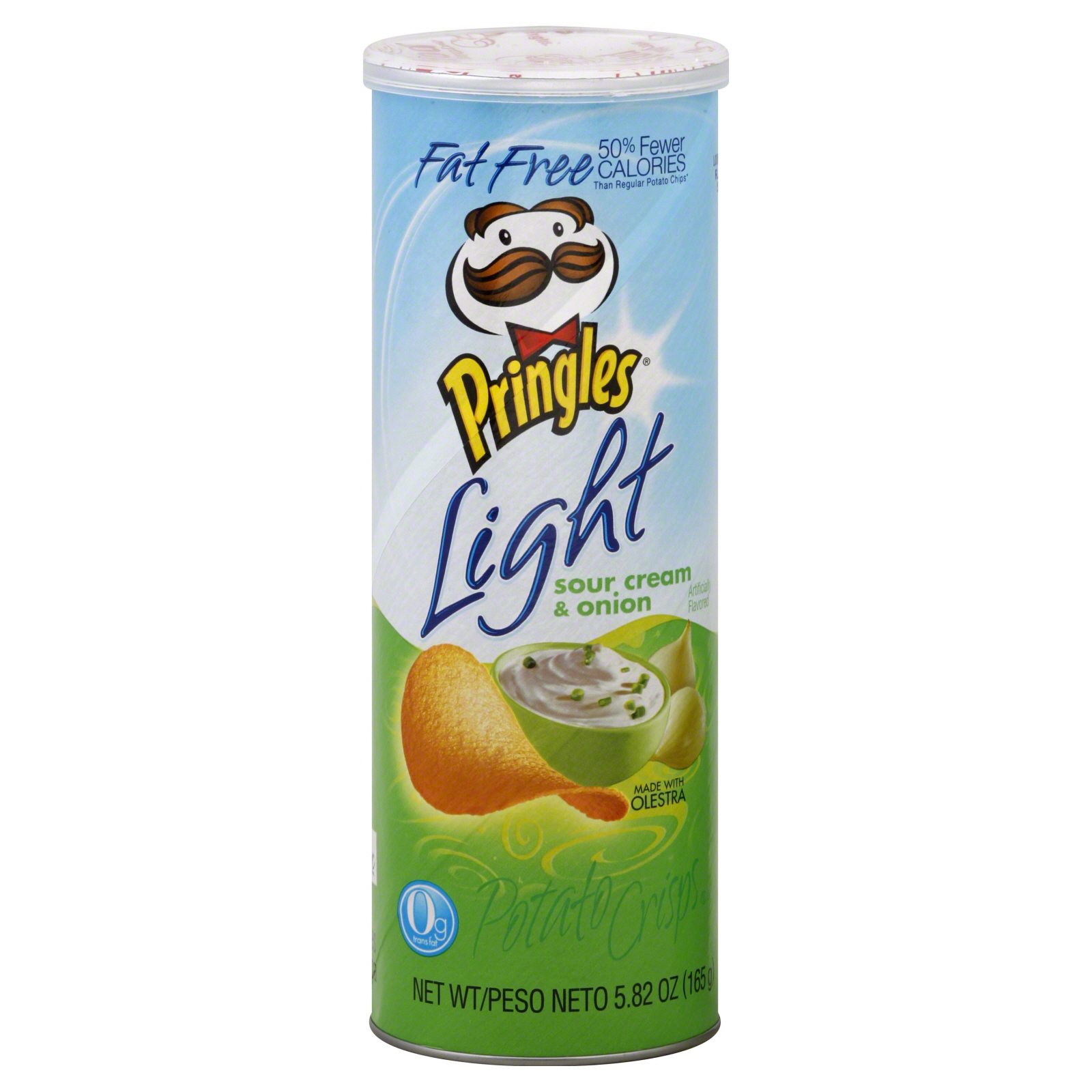 Pringles Light Potato Crisps, Sour Cream & Onion 5.82 oz (165 g)