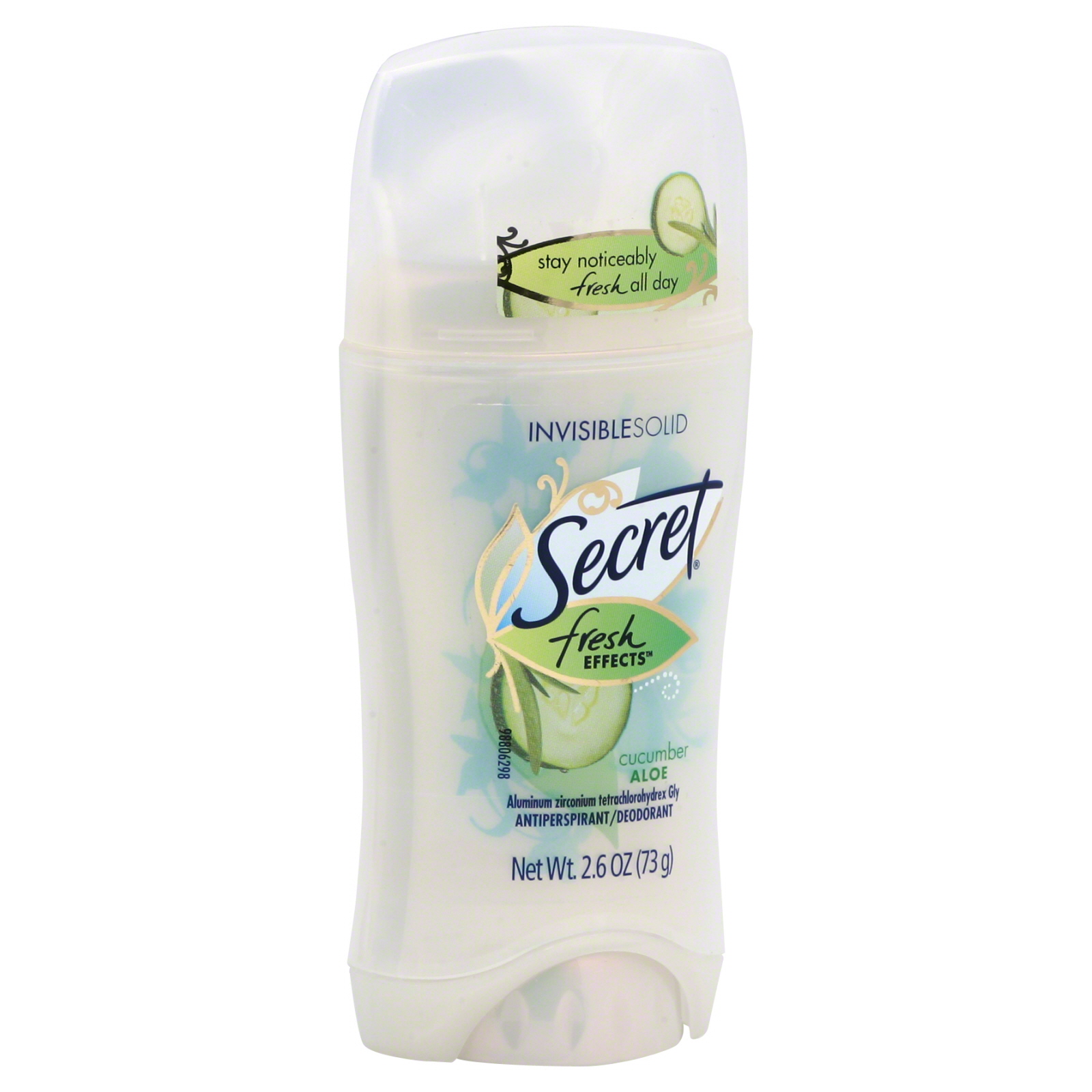 Secret Fresh Effects Antiperspirant/Deodorant, Invisible Solid, Cucumber Aloe, 2.6 oz (73 g)