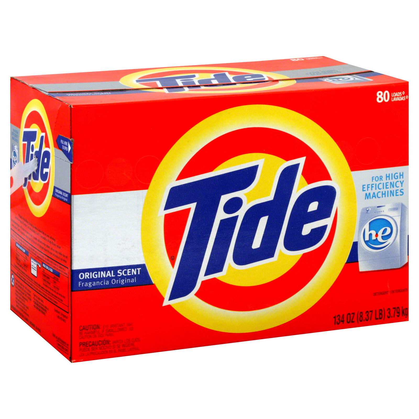 Tide HE Detergent, Original Scent, 134 oz (8.37 lb) 3.79 kg
