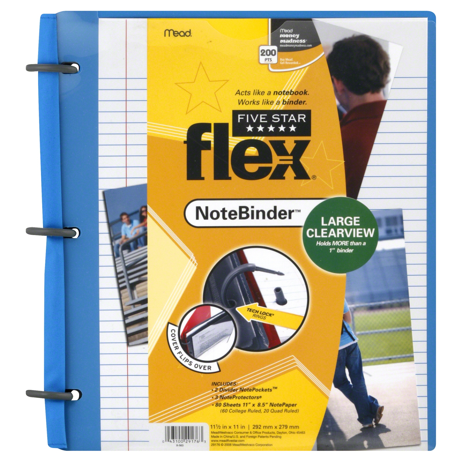 Mead 29176 Five Star Flex Large Clearview Note Binder Shop Your Way Online Shopping & Earn