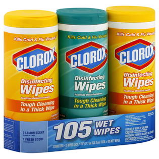 Clorox Disinfecting Wipes 3 Canisters