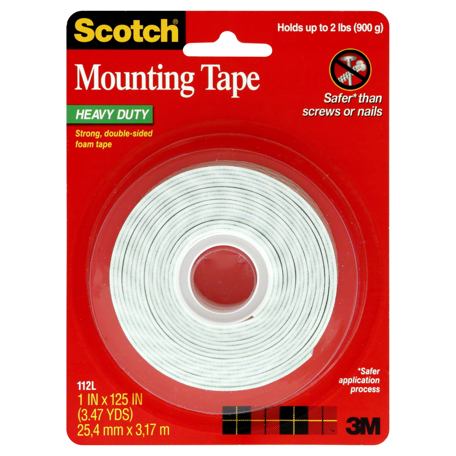 Scotch 1790674 Mounting Tape, Heavy Duty, 1 roll