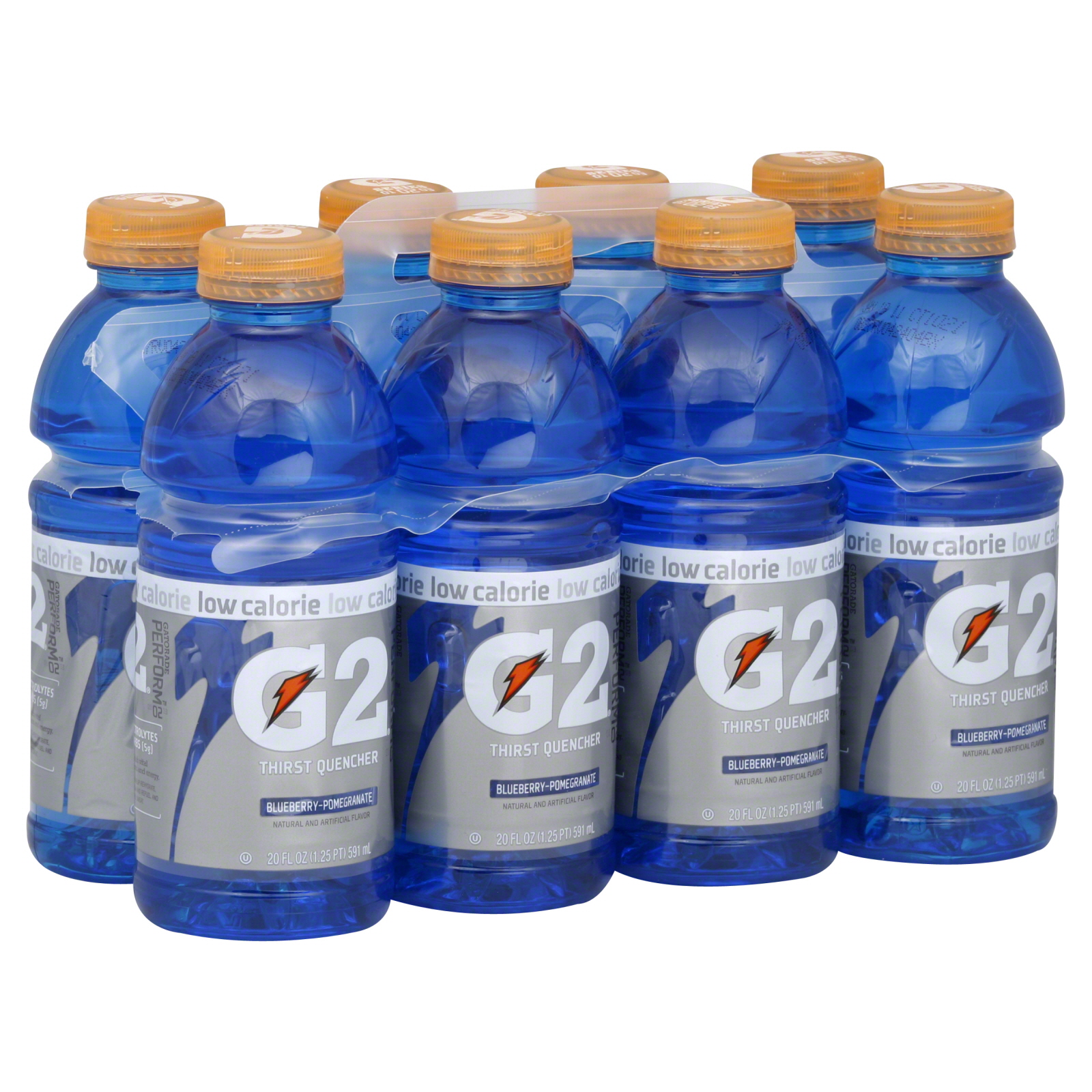 Gatorade G2 Thirst Quencher, Perform 02, Blueberry-Pomegranate, 8 - 20 fl oz (1.25 pt) 591 ml