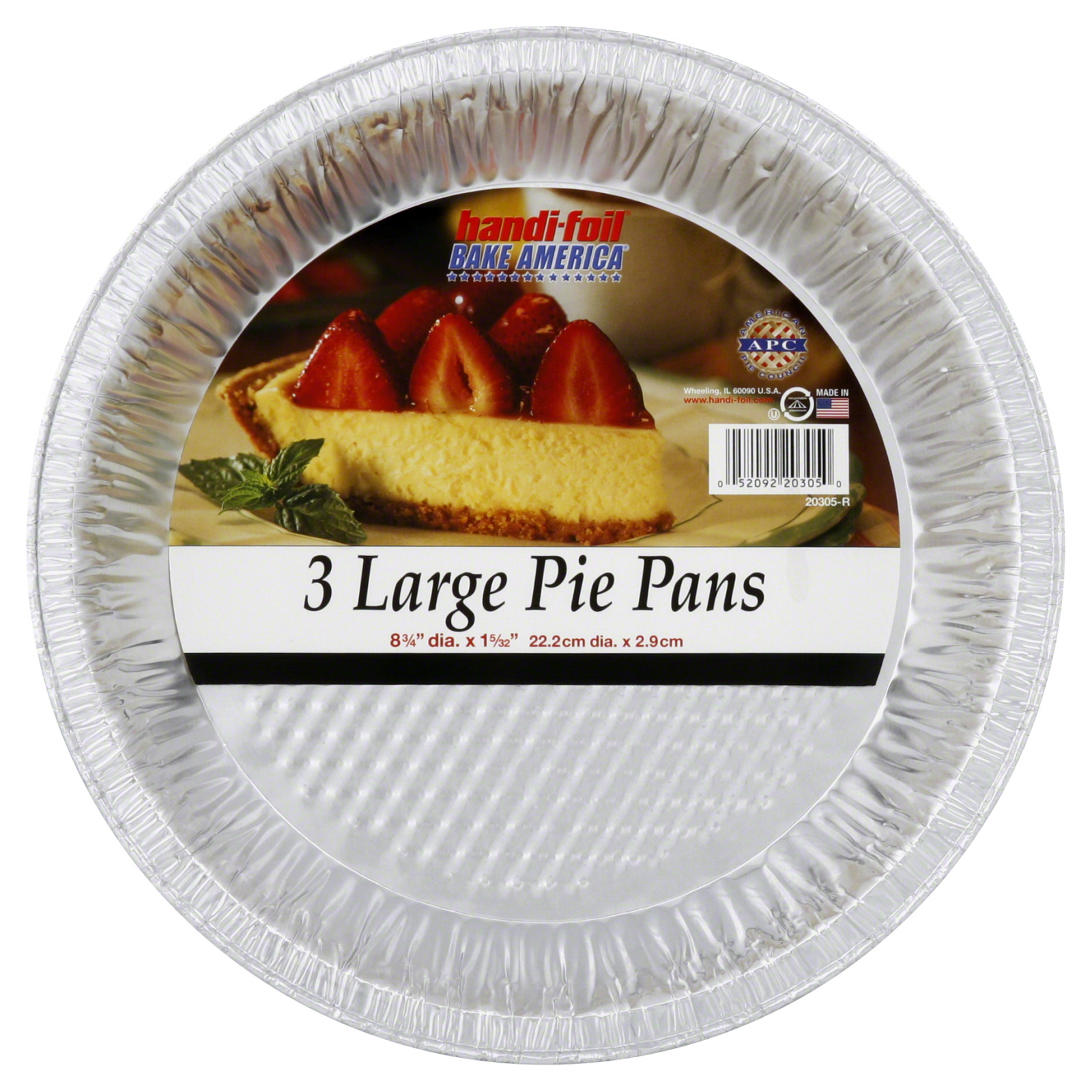 Handi-Foil Pie Pans, Large, 3 ct