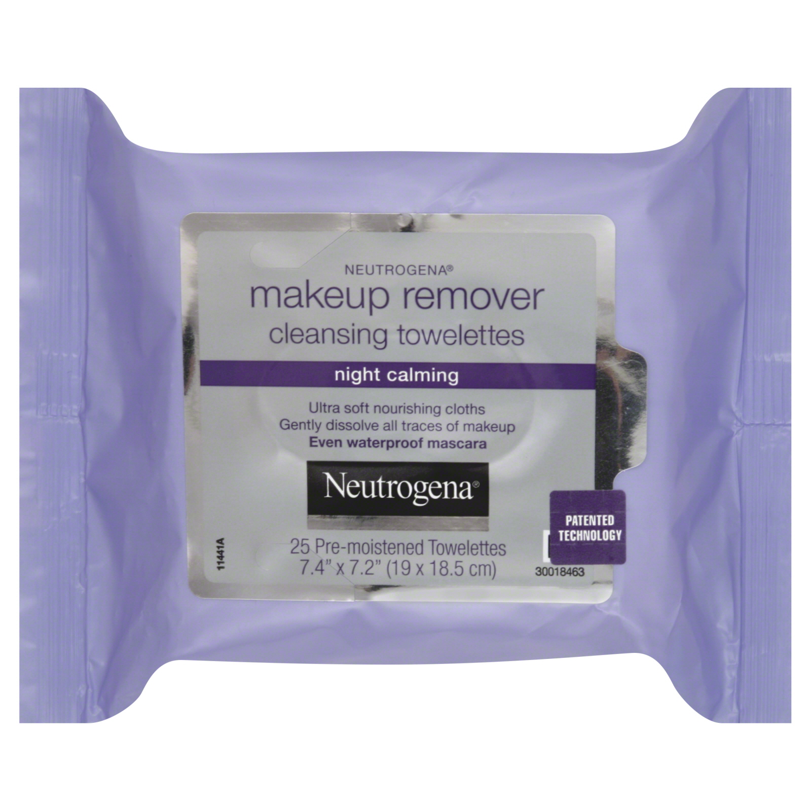 Neutrogena Cleansing Towelettes, Makeup Remover, Night Calming, 25 towelettes