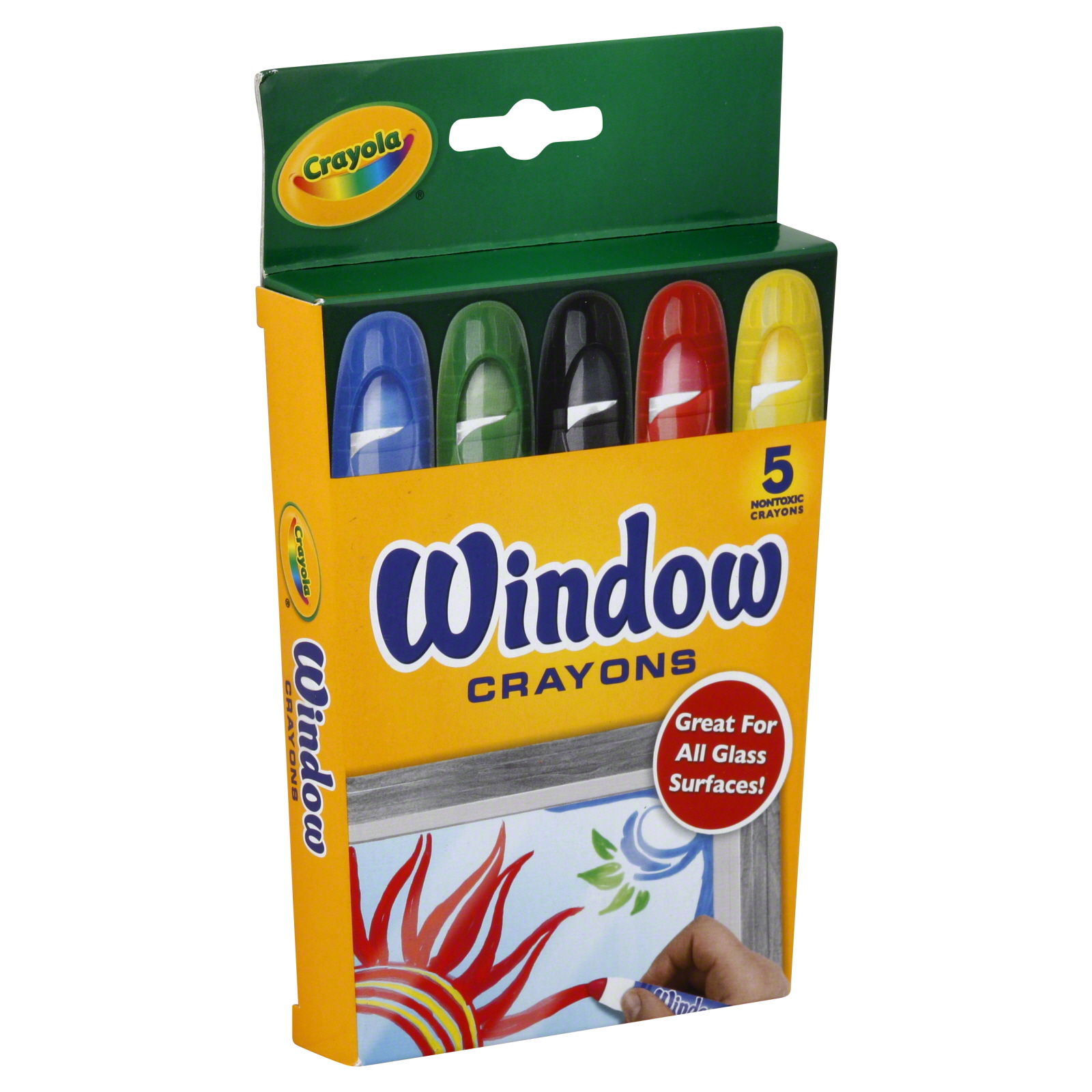 Crayola Crayons, Window, 5 crayons