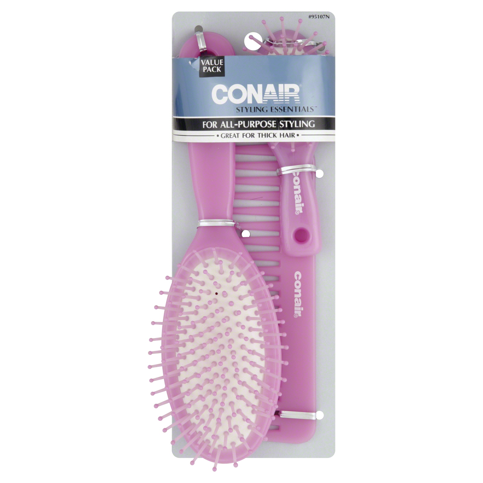 Conair Styling Essentials Brush and Comb Set, 1 set