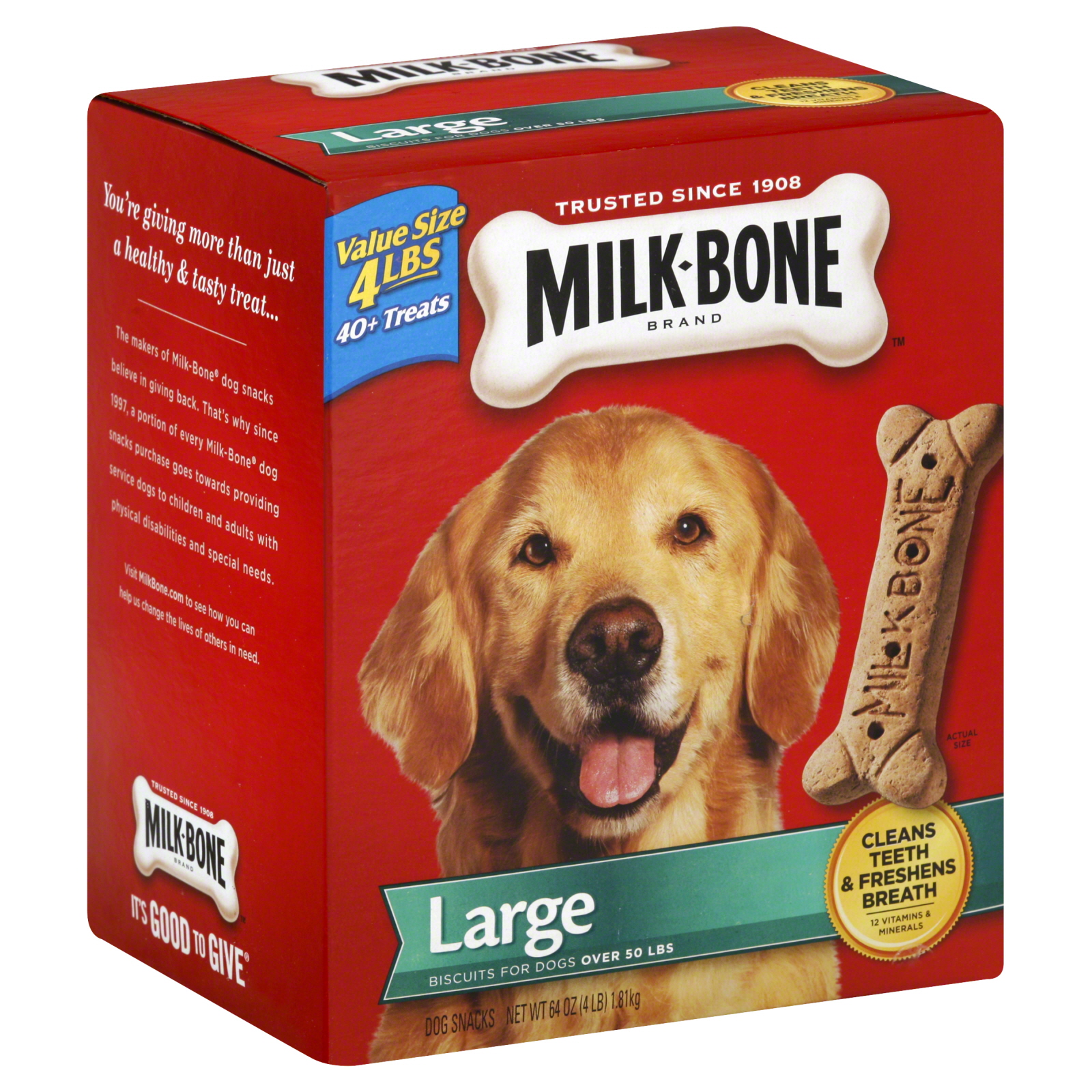 Milk-Bone Dog Snacks, Large, 64 oz (4 lb) 1.81 kg