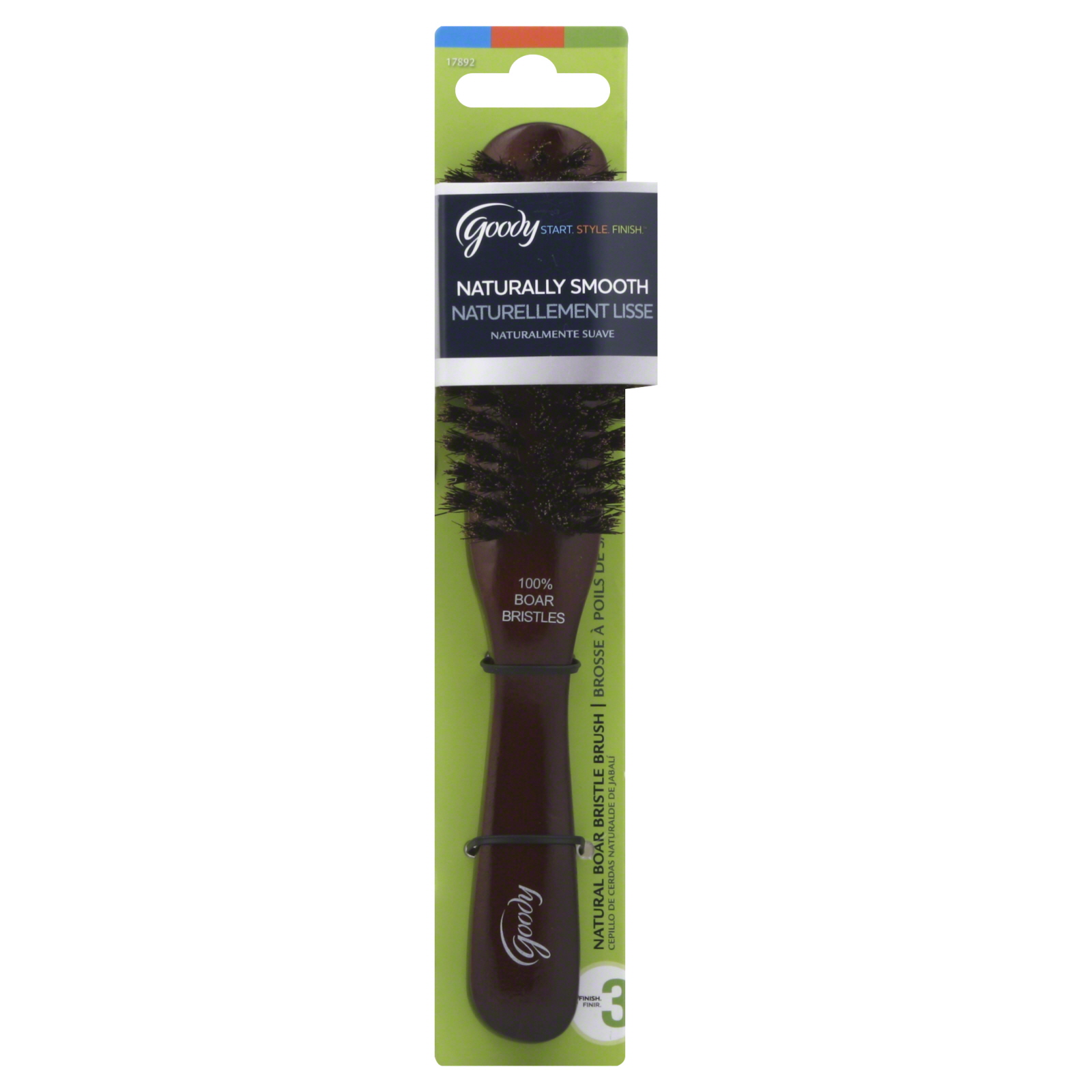 Goody Styling Essentials Full Boar Grooming Brush, Wooden, 1 Ct