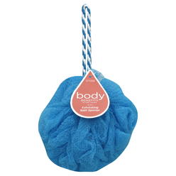 Body Benefits by Body Image Exfoliating Bath Sponge, Lather & Refresh, Buff & Revitalize, with Easy-to-Hold Strap (Colors May Va