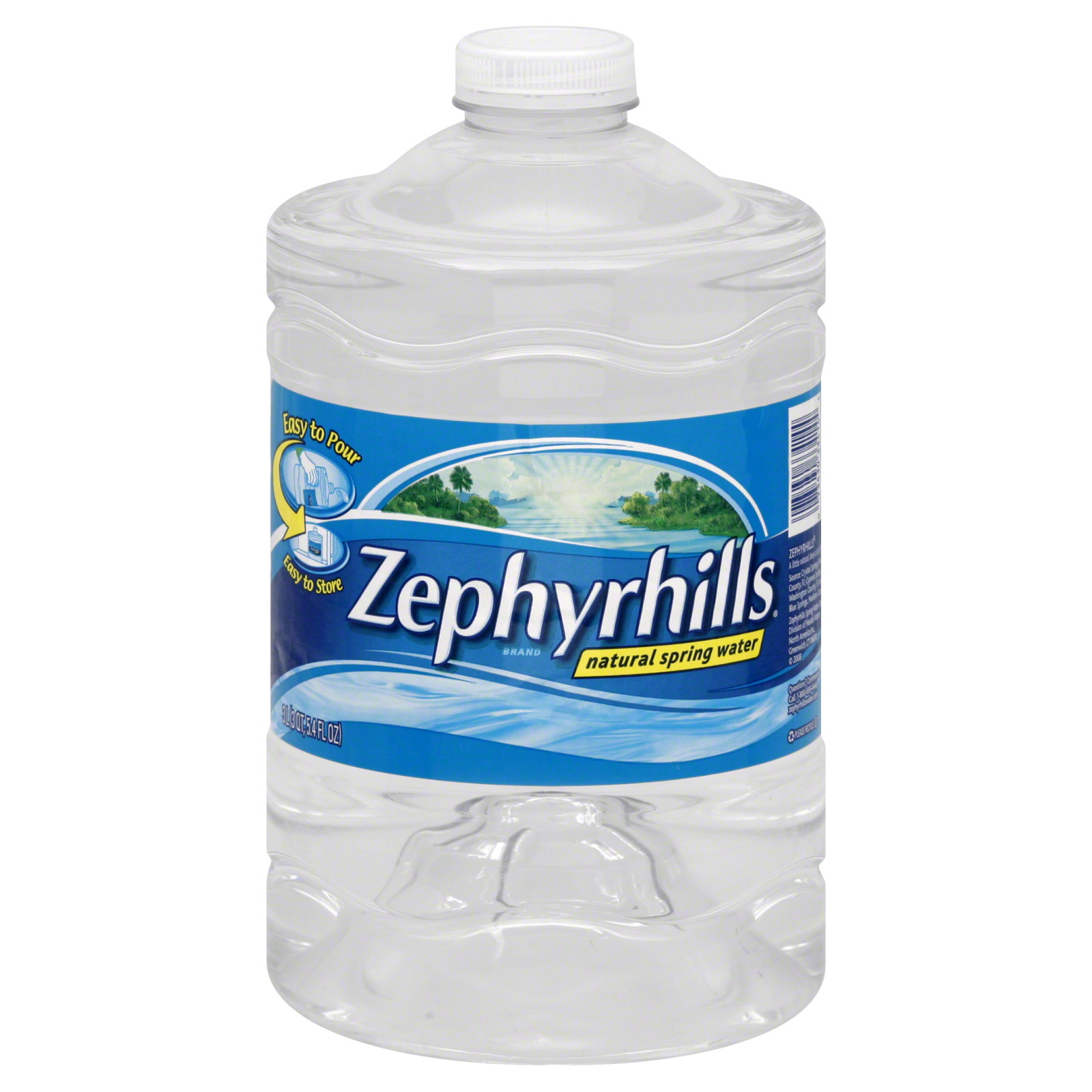 Zephyrhills Water, Natural Spring, 101.4 fl oz (3 qt 5.4 fl oz) 3 lt