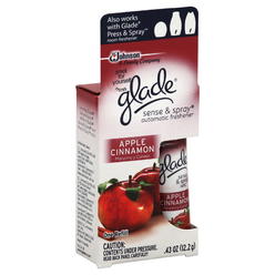 Glade Sense & Spray Automatic Air Freshener Refill, Apple Cinnamon, 0.43 oz