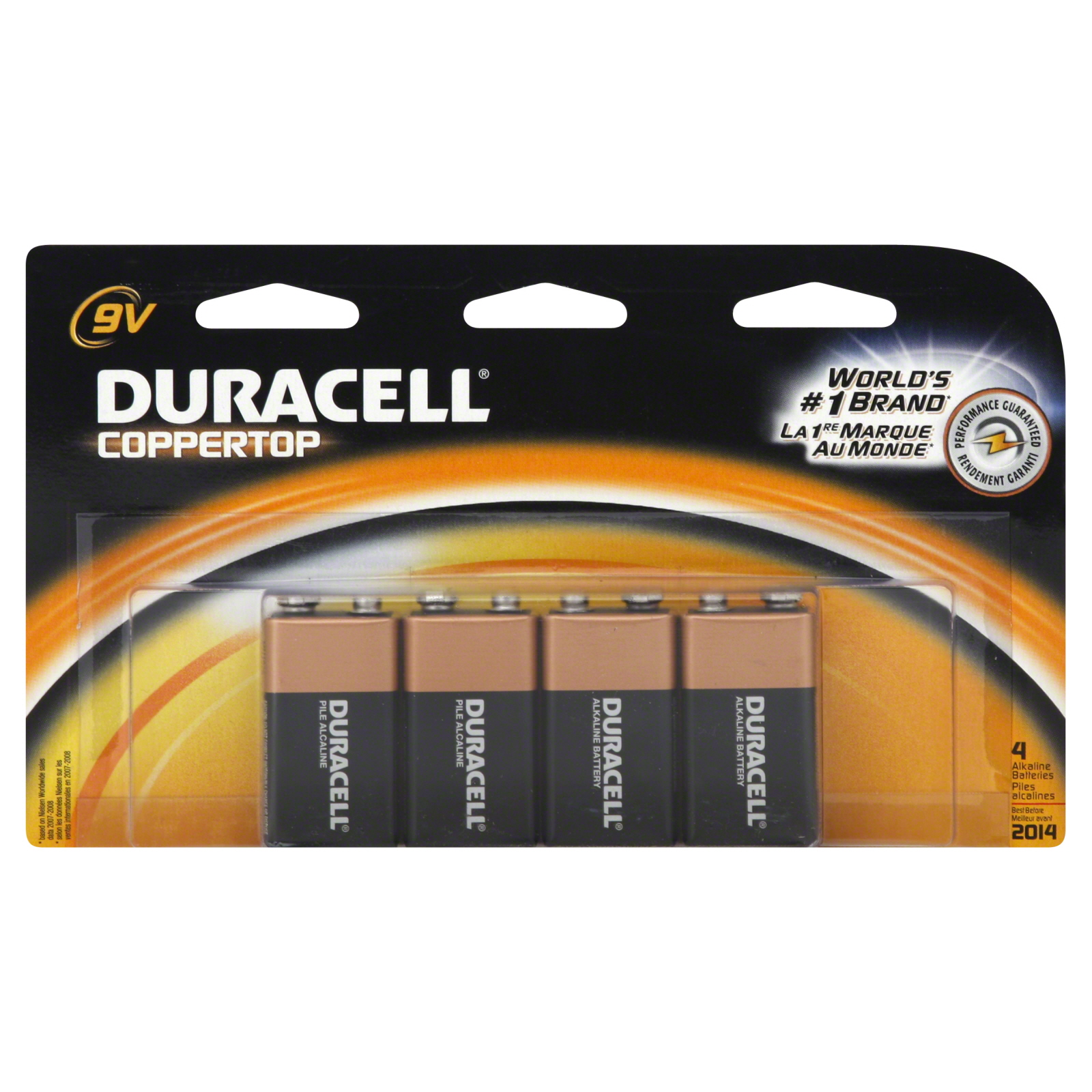 Duracell 39008 Coppertop 9 Volt Battery 4 Pack