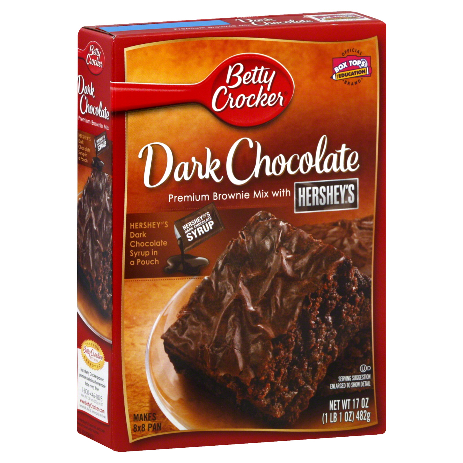 Betty Crocker Brownie Mix, Premium, Dark Chocolate, 17 oz (1 lb 1 oz) 482 g