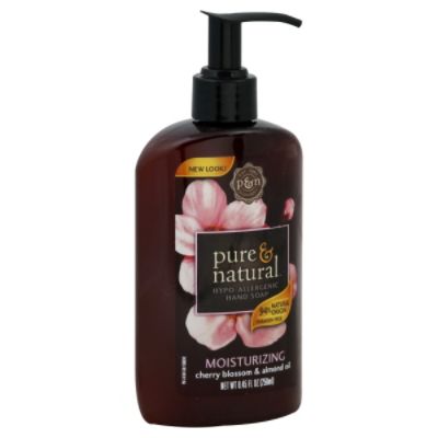 Pure & Natural Hand Soap, Moisturizing, Cherry Blossom & Almond Oil 8.45 fl oz (250 ml)