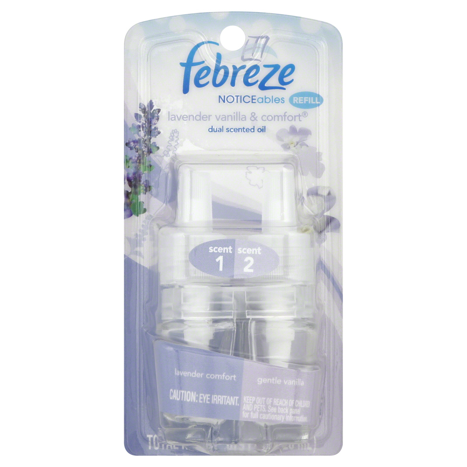 Febreze NOTICEables Dual Scented Oil Refill, Lavender Vanilla & Comfort 0.879 fl oz (26 ml)