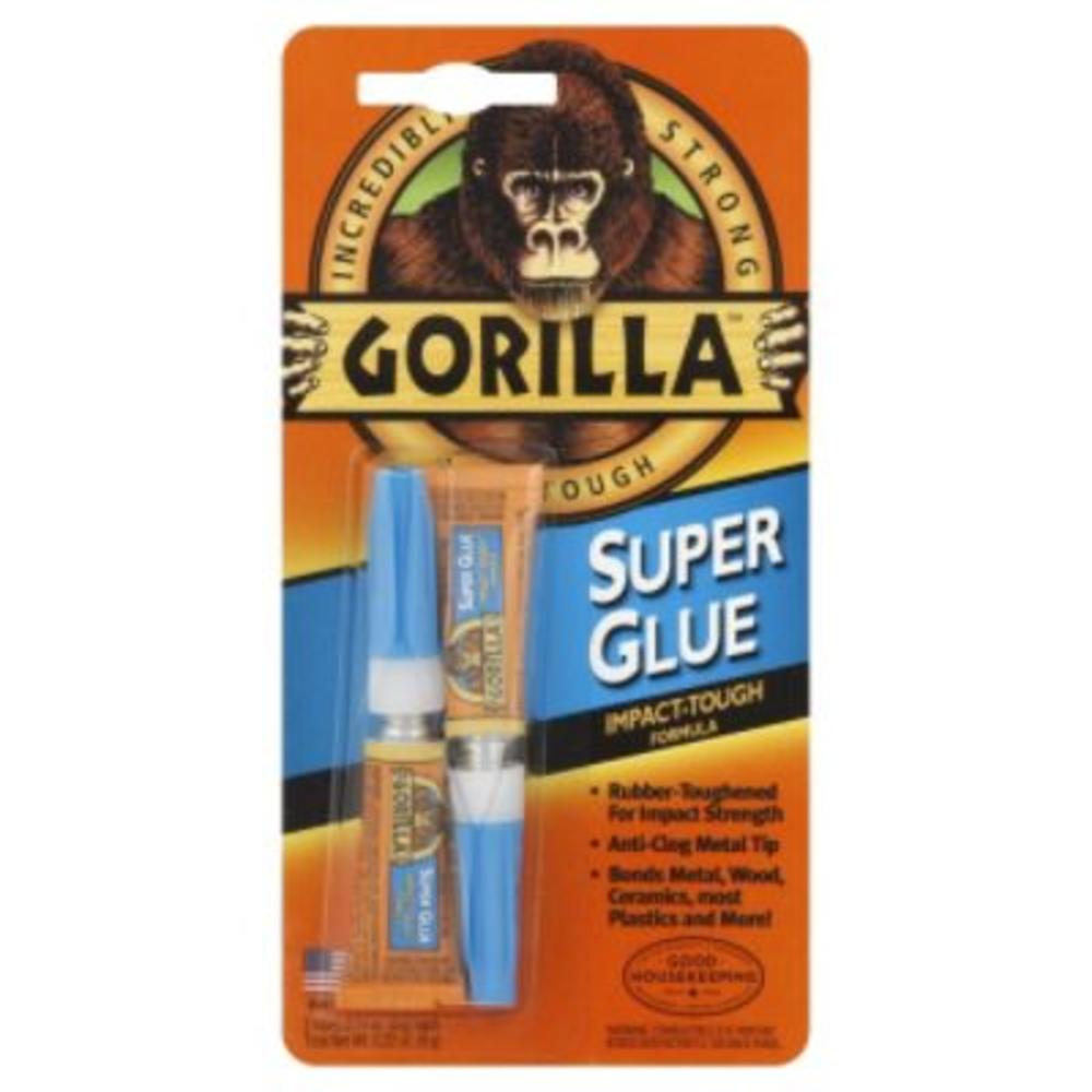 Gorilla Glue Gorilla Super Glue, 2 - 0.11 oz (3 g) tubes [0.22 oz (6 g)]