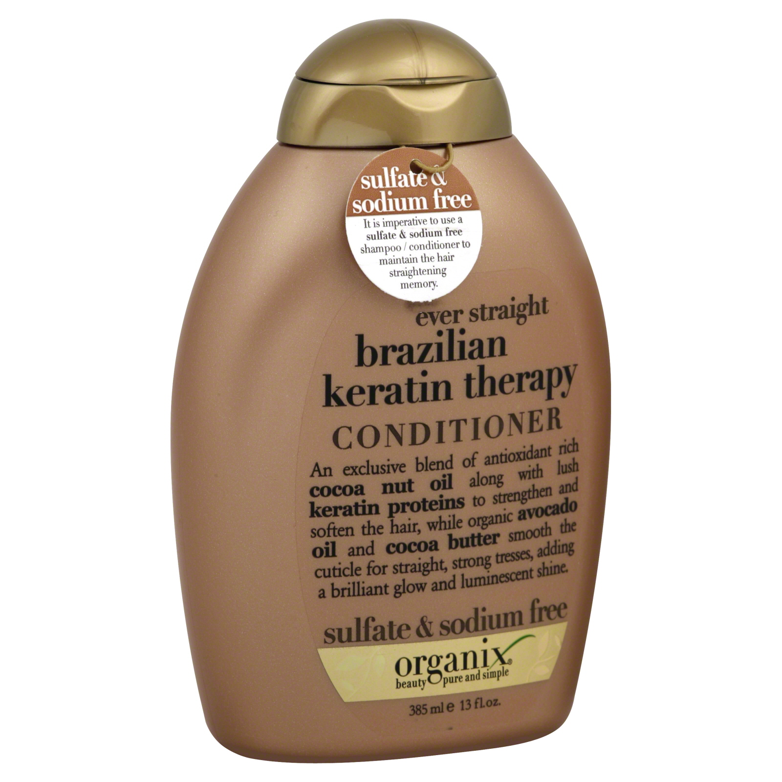 OGX Conditioner, Ever Straight, Brazilian Keratin Therapy, 13 fl oz